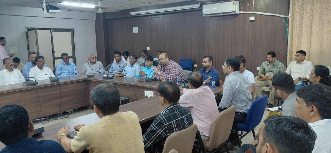 Village leaders attending the meeting