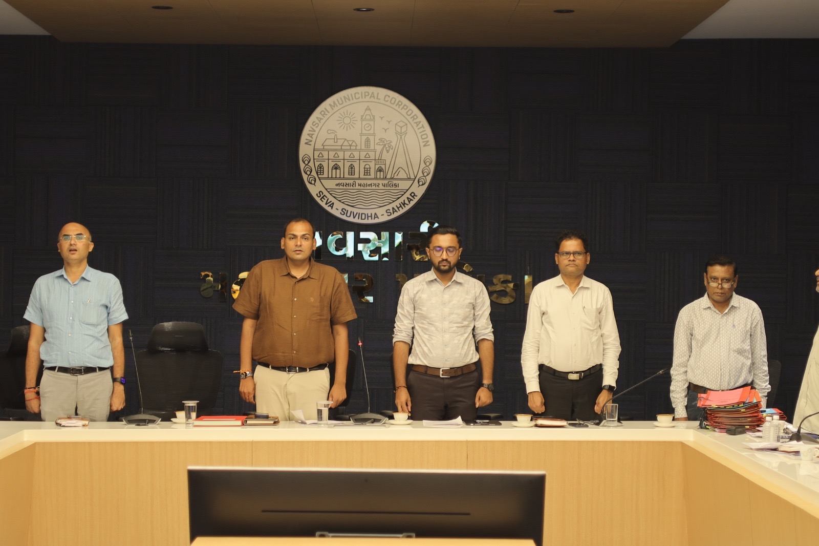 Officials at the start of the standing committee meeting